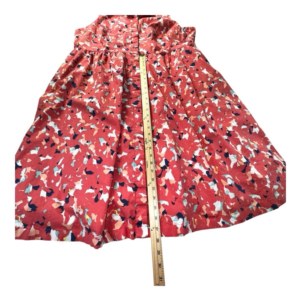 J Jason Wu Pink Colorful Boho Cotton Lined Button Down Pockets Midi Dress Sz 2X - Picture 10 of 10